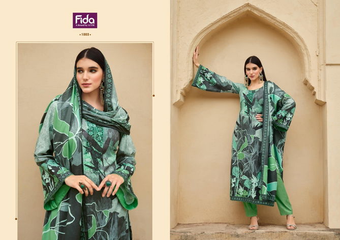 Fida Wave Printed Pashmina Dress Material Catalog
